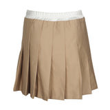 Sandro Women's Beige Pleated Short Skirt Size 36 FR 8 UK 4 US SFPJU01166