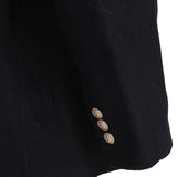 Maje Women's Black Belted Wool Blend Coat Size 40 FR 12 UK 8 US MFPOU00903