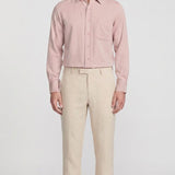 Sandro Men's Beige Linen Blend Straight Suit Trousers Size 42 SHPPA01342
