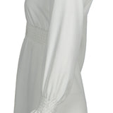 Sandro Women's White Smocked Short Dress Size 36 FR 8 UK 4 US SFPRO02388