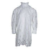 Sandro Paris Weißes, kurzes Damenkleid mit Ausschnitten, Größe 36 S, UK 8, R20197H