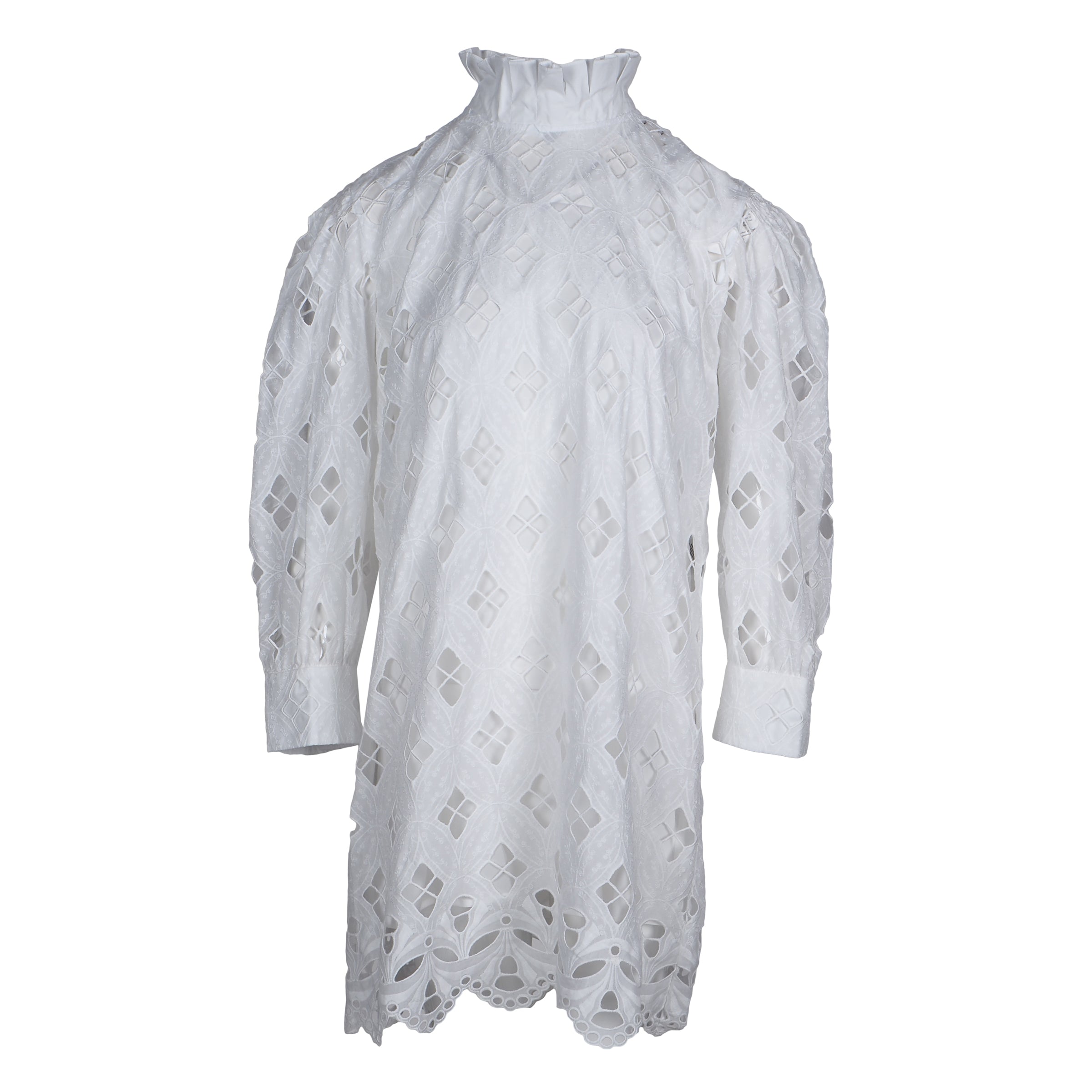 Sandro Paris Women's White Cutout Short Dress Size 36 S UK 8 R20197H