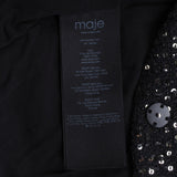 Maje Women's Black Sequins Wool Blend Tweed Vest Size 38FR 10UK 6US MFPVE00427