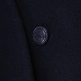 Maje Women's Navy Blue Buttons Oversized Wool Blend Coat Size 40 L 12 MFPOU00901