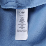 Maje Women's Light Blue Wool Blend Belted Coat Size 40 FR 12 UK 8 US MFPOU00935