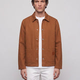 Sandro Paris Men's Camel 100% Cotton Worker Jacket Size M SHPBL00646