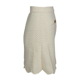 Sandro Paris Women's White Knit Short Skirt Size 42 FR 14 UK 10 US SFPJU00796