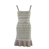 Sandro Women's Multicolor Knit Smocked Dress Size 38 FR 10 UK 6 US SFPRO01715