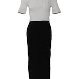 Sandro Damen-Midi-Strickkleid in Schwarz, Größe 36 FR, 8 UK, 4 US, SFPRO03187