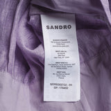 Sandro Women's Purple Short Open Dress Size 40 FR 12 UK 8 US SFPRO02722