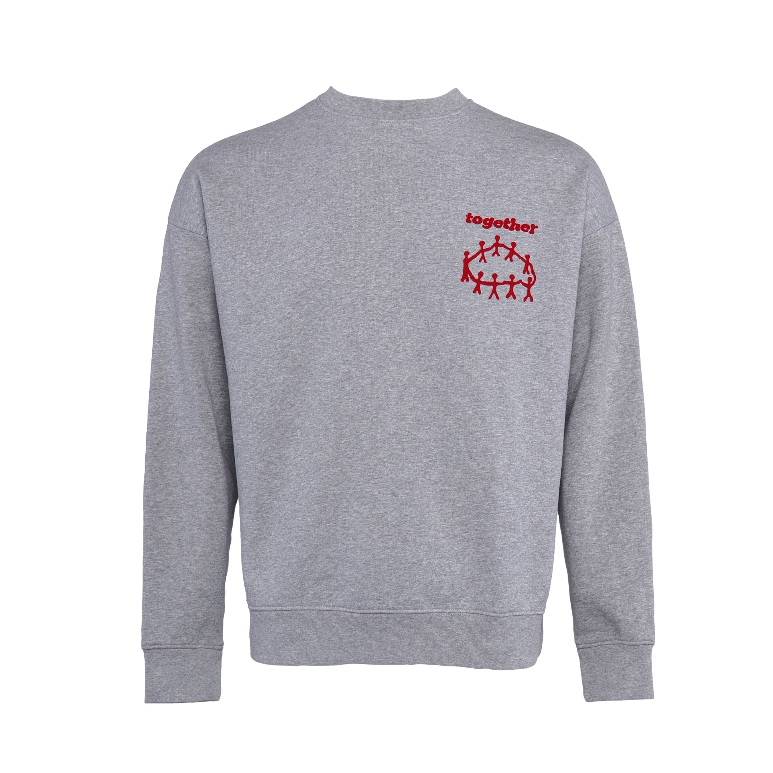 Sandro Men's Grey Crew Neck Together Cotton Sweatshirt Size S SHPSW00623