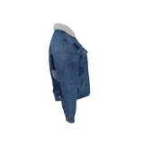 Sandro Women's Blue Sublimated  Denim Jacket Size 34 FR 6 UK 2 US SFPBL00686