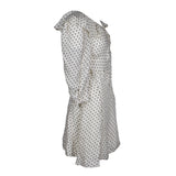 Sandro Damenkleid, weiß, aus einer Mischung aus „ Seide “, mit Polka-Dots, Größe 34 FR, 6 UK, 2 US, SFPRO02617