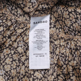 Sandro Women's Beige Floral 100% Silk Dress Size 38 FR 10 UK 6 US SFPRO02515