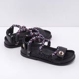 Sandro Paris Women's Black Leather Strappy Sandals Size 36 SFACH00609