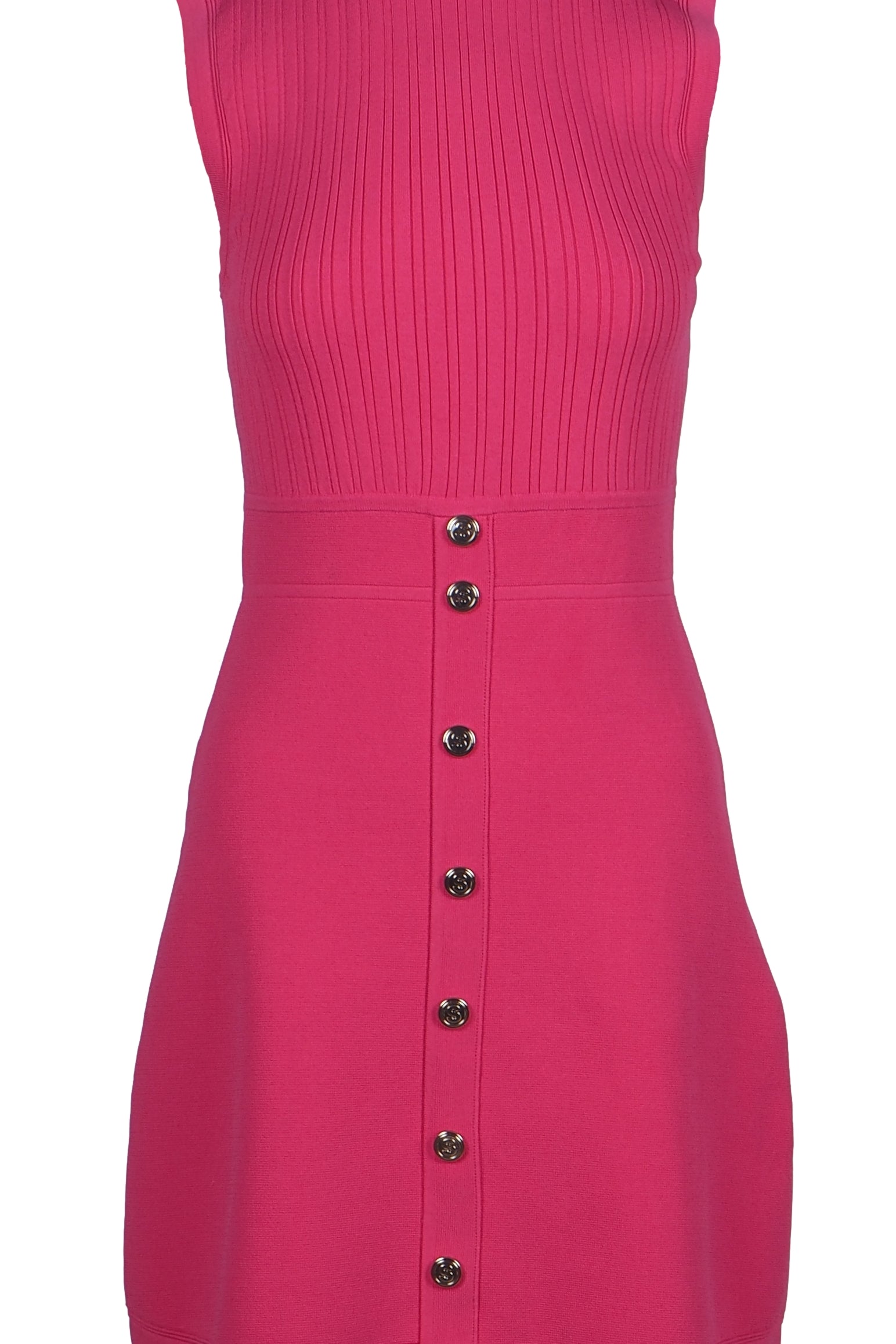 Sandro Damen-Kurzkleid in Rosa „ Strick “ mit Knopfleiste, Größe 42 (FR 14, UK 10, US S) SFPRO02745