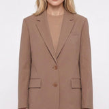 Maje Women's Camel Wool Blend Blazer Jacket Size 40 FR 12 UK 8 US MFPVE00379