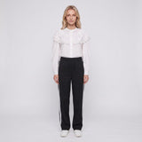 Sandro Women's Black Straight Leg Trousers Size 38 FR 10 UK 6 US SFPPA01194