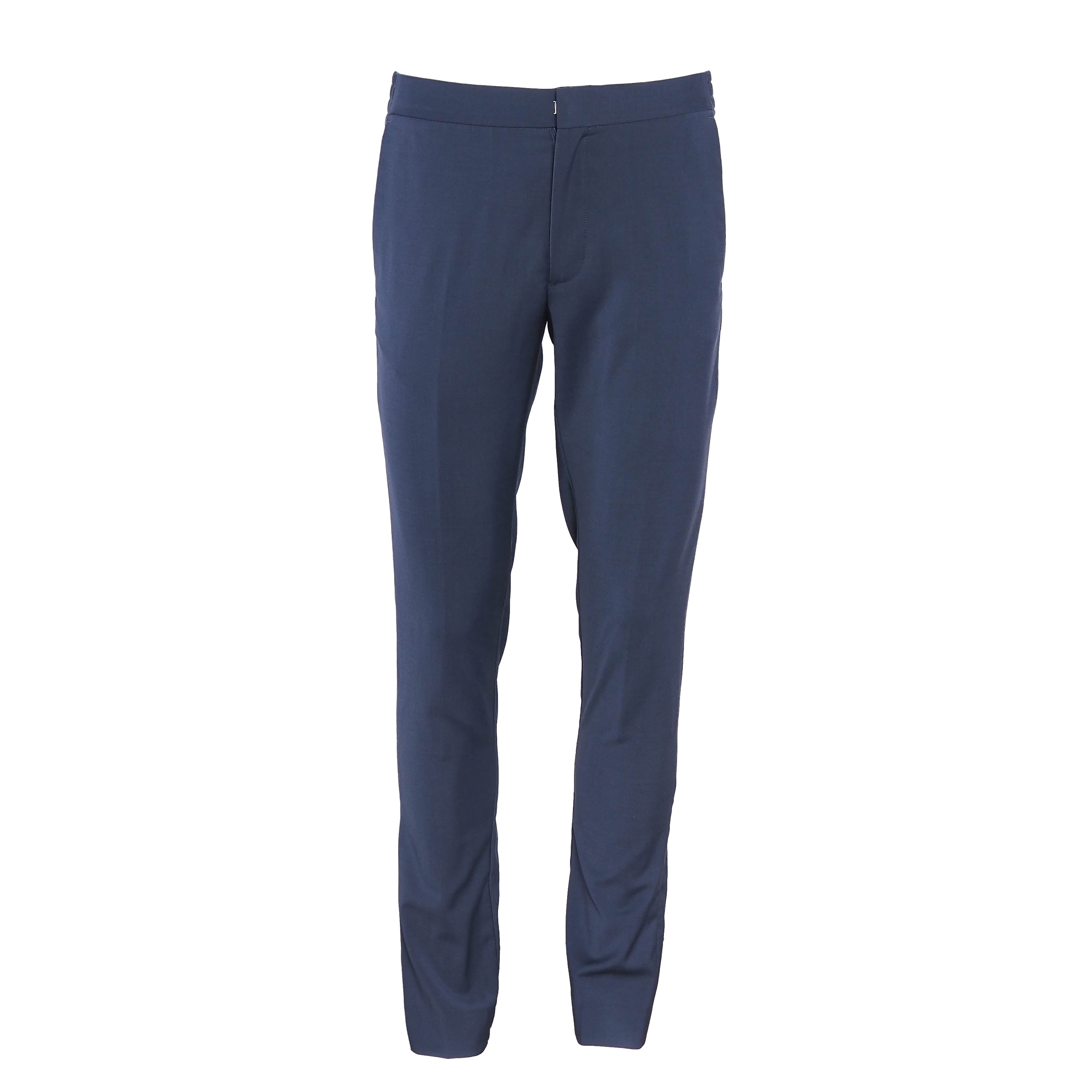 Sandro Men's Blue Elastic Waist Wool Blend Trousers Size 40 FR 32 US SHPPA01031