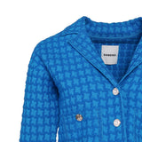 Sandro Paris Women's Blue Cropped Tweed Jacket Size 34 FR 6 UK 2 US SFPCA00737