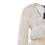 Maje Mehrfarbiges, glänzendes „ Seide “-Langkleid für Damen, Größe 40FR, 12UK, 8US, MFPRO02493