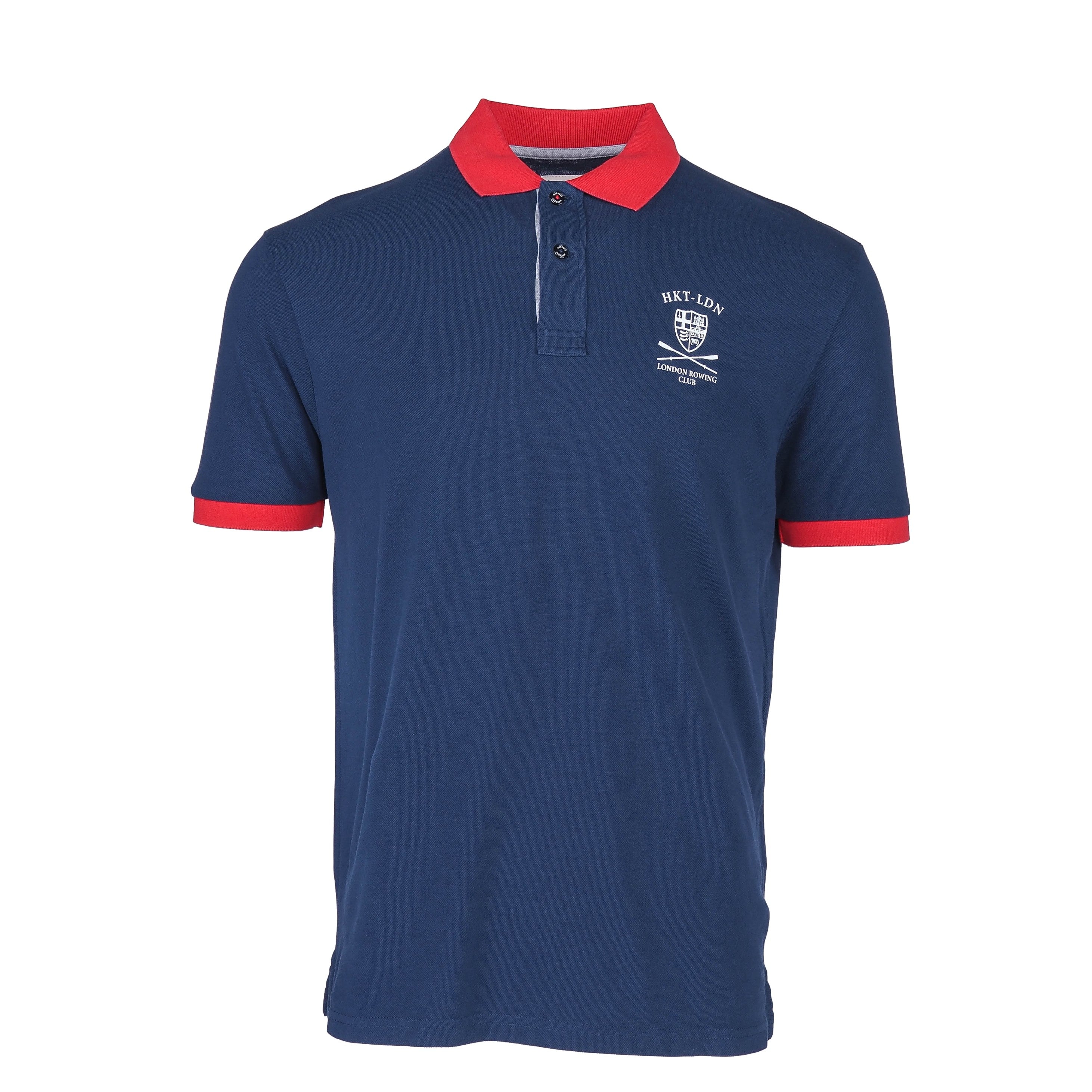 Hackett London Men's Navy Printed Back 100% Cotton Polo Shirt Size M HM562401