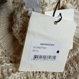Sandro Men's Ecru Open Work Knit 100% Cotton Sweater Size L SHPTR00359
