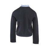 Sandro Women's Grey Logo Wool Blend Cardigan Size 42 FR 14 UK 10 US SFPCA00699