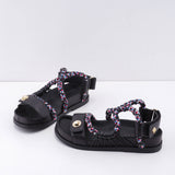Sandro Paris Women's Black Leather Strappy Sandals Size 36 SFACH00609