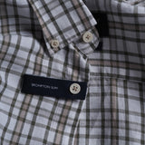 Hackett London Men's Green Check Linen Blend Slim Fit Shirt Size M HM309595