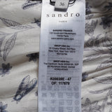 Sandro Damenkleid mit Blumenmuster und blauer Spitzenverzierung, Größe 36 FR, 8 UK, 4 US, R20639E
