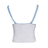 Sandro Women's White Knit Logo Cropped Top Size 34 FR 6 UK 2 US SFPPU02284