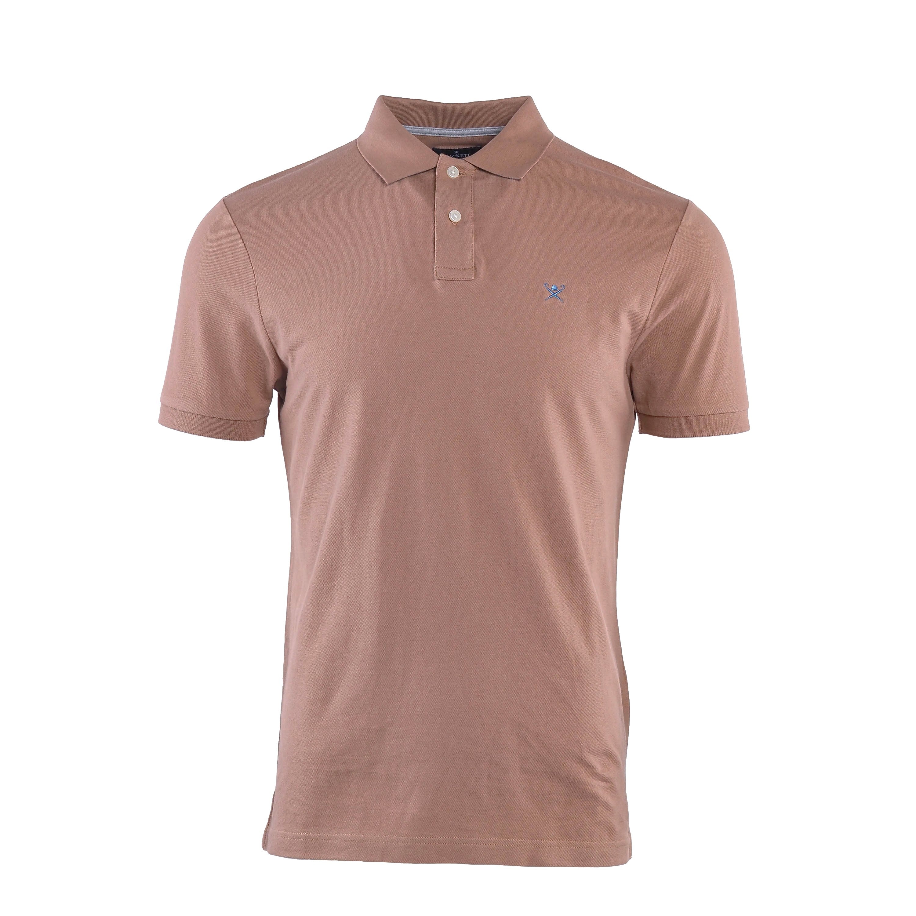 Hackett London Men's Beige 100% Cotton Short Sleeve Polo Shirt Size S HM562363
