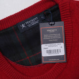 Hackett London Men's Red Knit Crew Neck 100% Wool Sweater Size XL HM702874