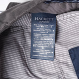 Hackett London Men's Grey Core Sanderson Trousers Size 30 R HM212334