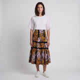 Sandro Women's Multicolor Floral Midi Skirt Size 38 FR 10 UK 6 US SFPJU00847
