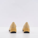 Tod's Women's Yellow Cuoio Gomma T45 20A Gomm Iniez Heels Size 35 EU 5 US 3 UK