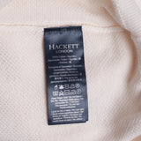 Hackett London Men's Ecru Knit Crew Neck Textured Cotton Sweater Size L HM702815
