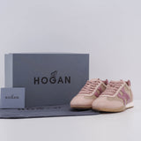 Hogan Women's Pink Leather Olympia-Z Allacciato Sneakers Size 36 EU 3 UK 6 US