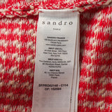 Sandro Damenkleid, rot, „ Strick  “, aus einer Mischung ausWolle , Größe 34 FR, 6 UK, 2 US, SFPRO02148
