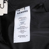 Sandro Paris Women's Black Fit & Flare Midi Dress Halter Neck Size 38 M UK 12