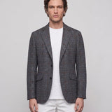 Hackett London Men's Grey Check 100% Wool Jacket Size 40 R HM443108