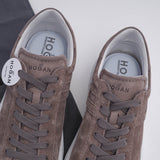 Hogan Men's Brown Rebel Allacciato H Punzonato Sneakers Size 40.5 EU 7 UK 8.5 US