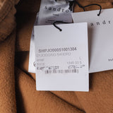 Sandro Men's Brown Embroidered Logo Fleece Jogging Trousers Size L SHPJO00051