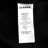 Sandro Damen-Midi-Kleid, schwarz, aus einer Mischung aus „ Leinen “, Größe 38FR, 10UK, 6US, SFPRO02853