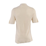 Sandro Men's Beige Knit Viscose Open Work Polo Shirt Size S SHPTR00531