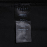 Sandro Women's Black Square Neck Knit Short Dress Size 36FR 8UK 4US SFPRO01223