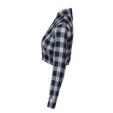 Maje Women's Green Check Cropped Shirt Size 38 FR 10 UK 6 US MFPCM00354