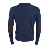 Hackett London Top Sweater V-Neck Wool Cashmere Knit Blue Size S HM702699