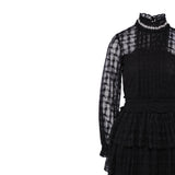 Sandro Women's Black Beaded Lace Short Dress Size 38 FR 10 UK 6 US SFPRO03336